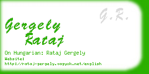 gergely rataj business card